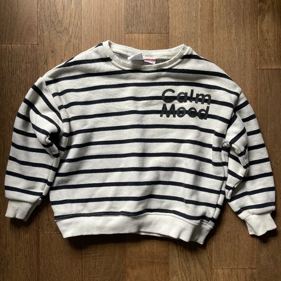 Zara Toddler Text Striped Sweatshirt - Picture 2 of 5